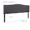 Flash Furniture King, Cambridge Headboard, Gray Fabric HG-HB1708-K-DG-GG - alternate 7